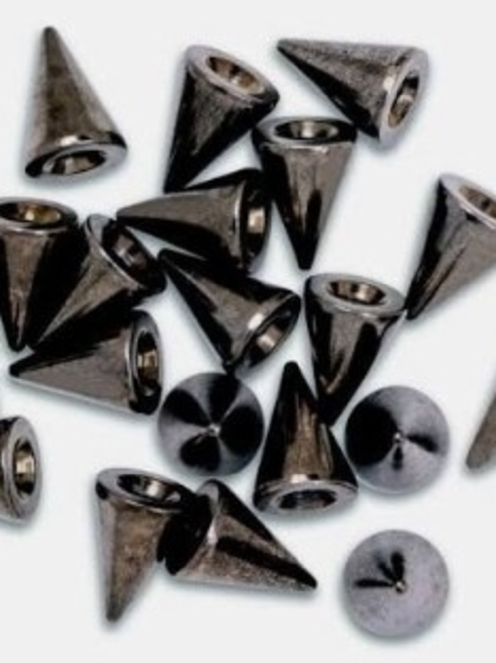 Unisex Metal Spike Studs - Black